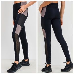 Side Pocket Mesh Yoga Pants